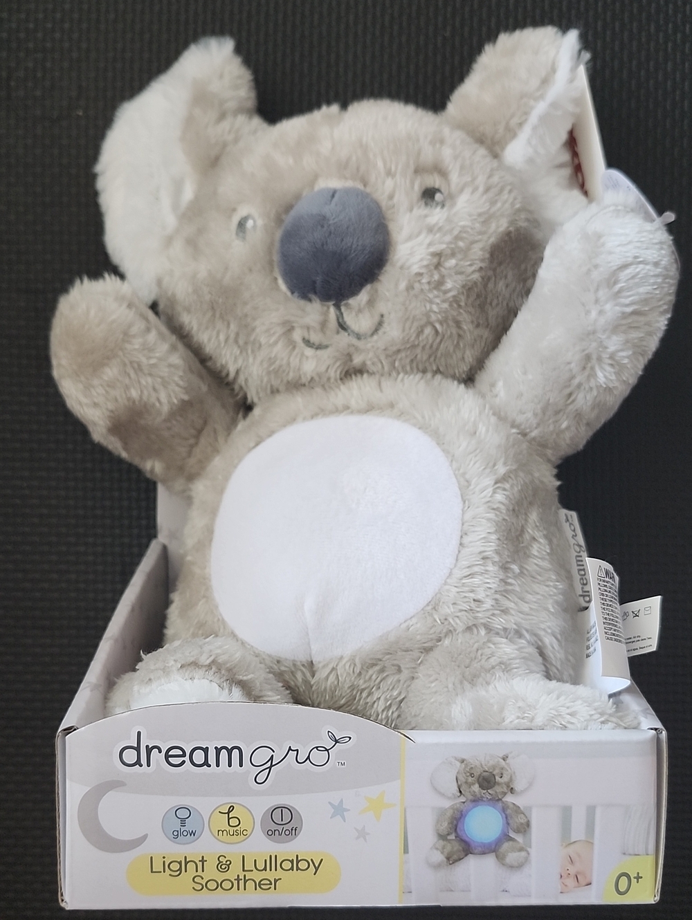 Dreamgro Gray Plush Koala Light & Lullaby Soother